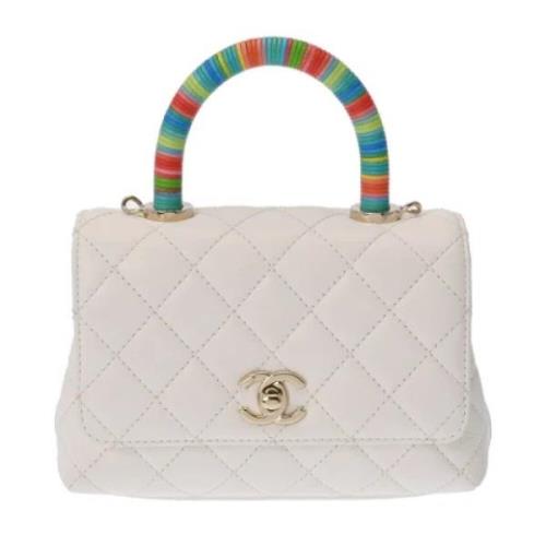 Chanel Vintage Pre-owned Tyg chanel-vskor White, Dam