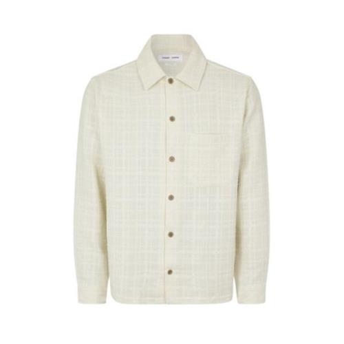 Samsøe Samsøe Beige Overshirt Knappstängning Ficka Beige, Herr