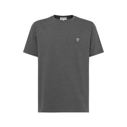 Maison Kitsuné Premium Cotton Crew Neck T-Shirt Gray, Herr