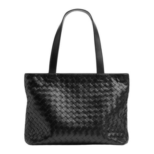 Bottega Veneta Intrecciato Läder Toteväska Svart Black, Herr