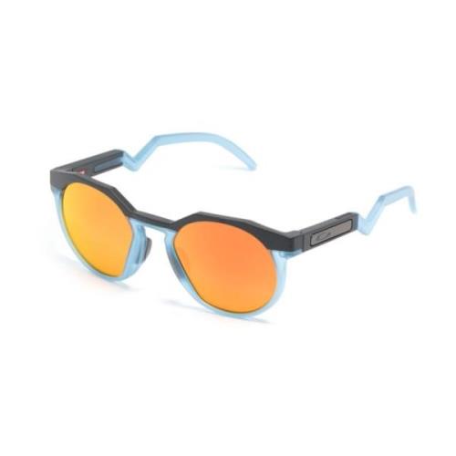 Oakley Rund Ram Spegel Solglasögon UV-Skyddande Blue, Unisex