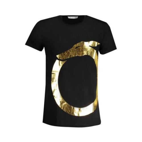 Trussardi Svart T-shirt med Logo Print Black, Herr