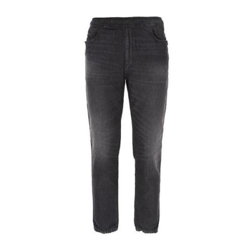 Armani Exchange Svarta Jogger Slim Jeans med Dragsko i Midjan Black, H...