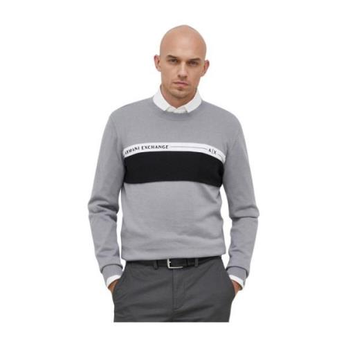 Armani Exchange Grå Tröja Maglia Stil Gray, Herr