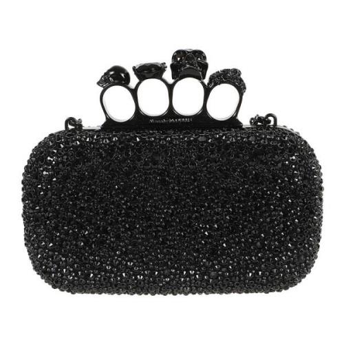 Alexander McQueen Svarta Clutches för Kvinnor Aw24 Black, Dam