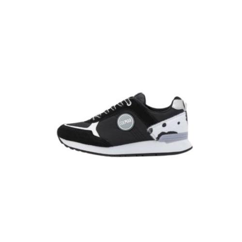 Colmar Svarta Sneakers med Mocka och Djurtryck Black, Dam