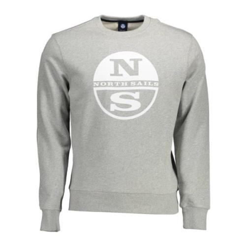 North Sails Gray Cotton Sweater Gray, Herr