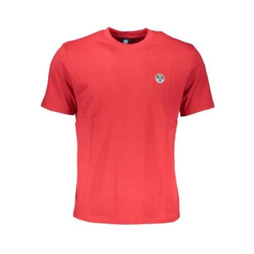North Sails Kortärmad T-shirt med Logo Applique Red, Herr
