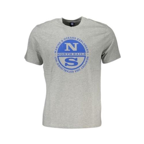 North Sails Tryckt Logot-shirt Gray, Herr