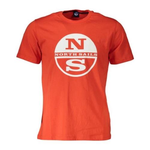 North Sails Tryckt Bomull Kortärmad T-shirt Orange, Herr