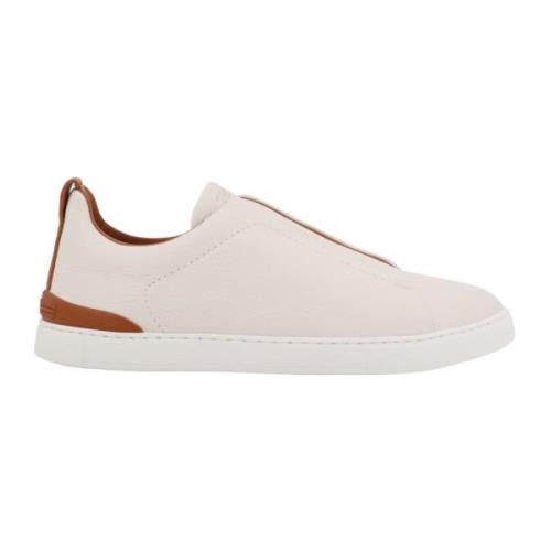 Ermenegildo Zegna Vita Sneakers Slip On Gummisula White, Herr