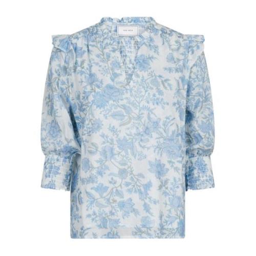 Neo Noir Davina Rose Field Blouse Ljusblå Blue, Dam