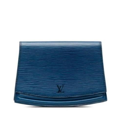 Louis Vuitton Vintage Pre-owned Laeder kuvertvskor Blue, Dam