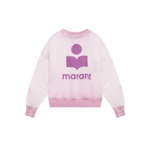 Isabel Marant Étoile Sliten bomull logotröja Pink, Dam