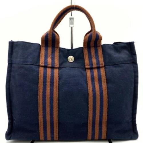 Hermès Vintage Pre-owned Tyg totevskor Blue, Dam