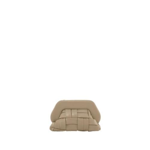 THEMOIRè Vävd Vete Clutch Väska Veganskt Tyg Beige, Dam