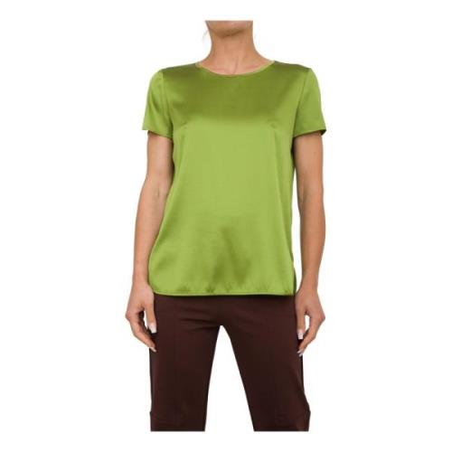 Max Mara Avslappnad Bomull T-shirt Green, Dam