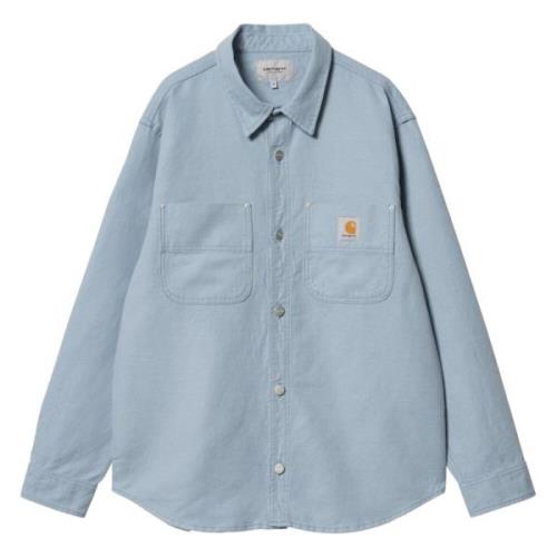 Carhartt Wip Stitched Logo Skjortjacka Blue, Herr