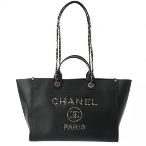 Chanel Vintage Pre-owned Tyg chanel-vskor Black, Dam