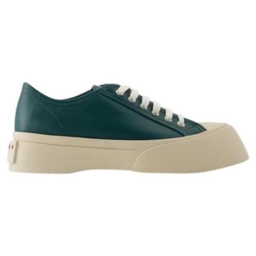 Marni Laeder sneakers Green, Herr