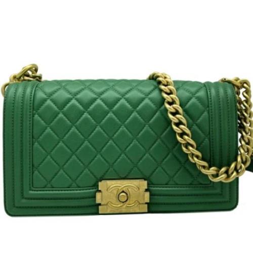 Chanel Vintage Pre-owned Tyg chanel-vskor Green, Dam