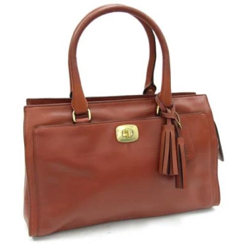 Coach Pre-owned Pre-owned Tyg axelremsvskor Brown, Dam