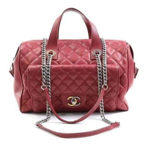 Chanel Vintage Pre-owned Tyg chanel-vskor Red, Dam