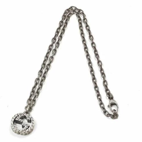 Gucci Vintage Pre-owned Silver halsband Gray, Dam