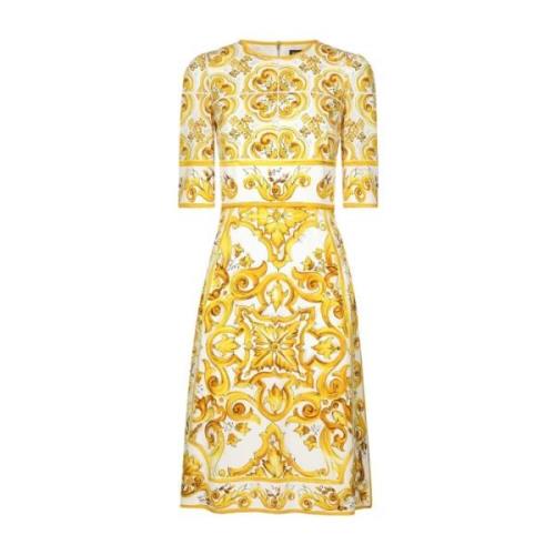 Dolce & Gabbana Elegant Abito Klänningar Yellow, Dam