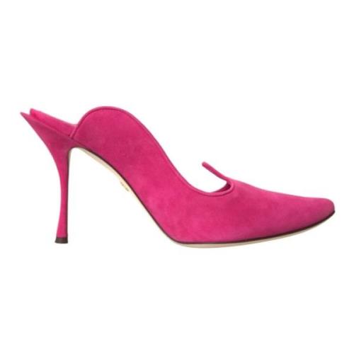 Dolce & Gabbana Fuchsia Mocka Klack Sandaler Pink, Dam