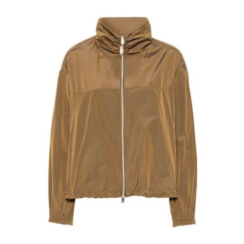 Herno Karamell Taffeta Jacka Elastiskt Nederkant Brown, Dam