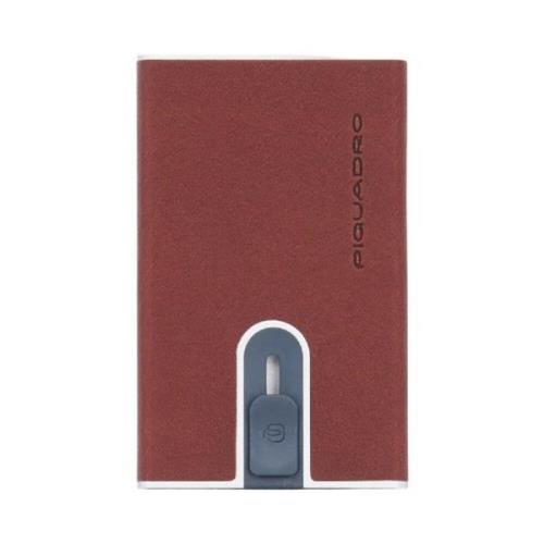 Piquadro Brun Läder Kompakt Plånbok med RFID-skydd Brown, Herr