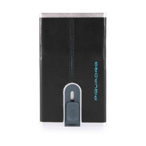 Piquadro Svart kompakt plånbok med RFID-skydd Black, Herr