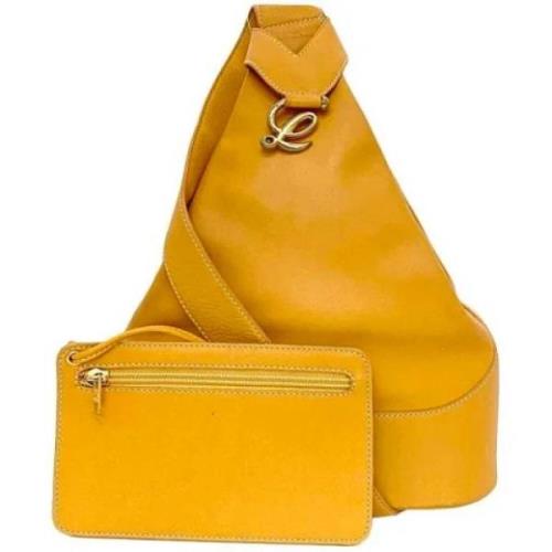 Loewe Pre-owned Pre-owned Tyg axelremsvskor Yellow, Dam