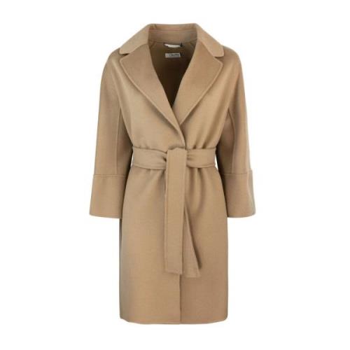 Max Mara Studio Handsydd ullrock med bred silhuett Brown, Dam