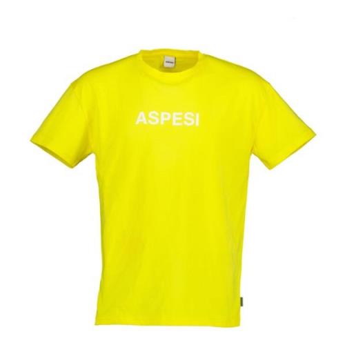 Aspesi Basic 2 Gula T-shirts Yellow, Herr