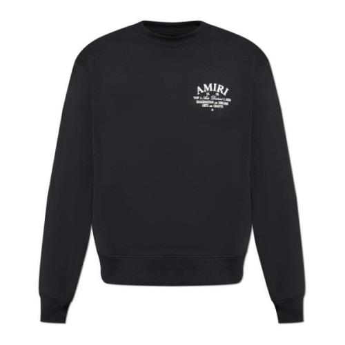 Amiri Sweatshirt med logotyp Black, Herr