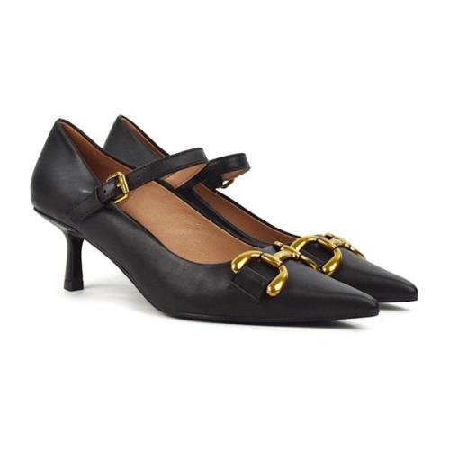 Bibi Lou Svart Läder Häl Sandal Black, Dam