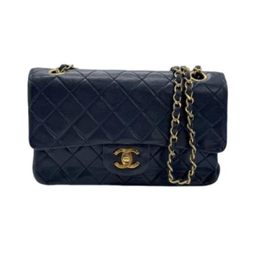 Chanel Vintage Pre-owned Laeder axelremsvskor Blue, Dam