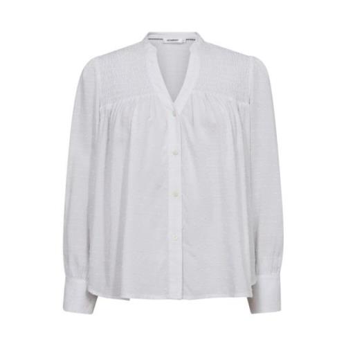 Co'Couture Vit AdinaCC Drop Skjorta Blus White, Dam