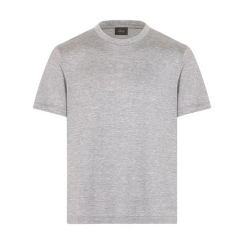 Brioni Casual Bomull T-shirt Gray, Herr