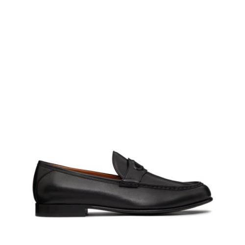 Valentino Garavani Svart Läder VLogo Signature Slip-On Skor Black, Her...