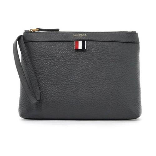 Thom Browne Läder Beauty Case för Resa Gray, Dam