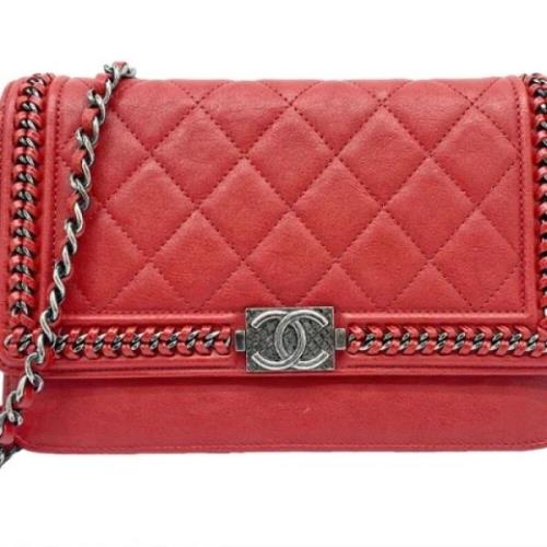 Chanel Vintage Pre-owned Laeder crossbodyvskor Red, Dam