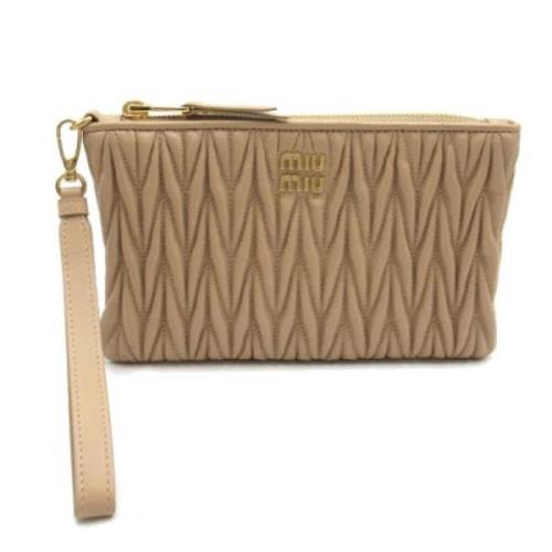 Miu Miu Pre-owned Pre-owned Tyg necessrer Beige, Dam