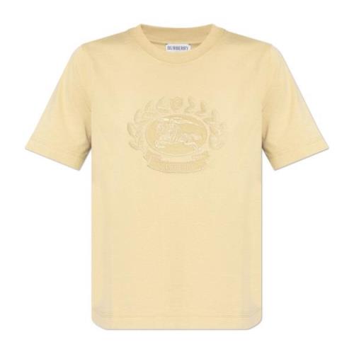 Burberry Bomull T-shirt Beige, Dam