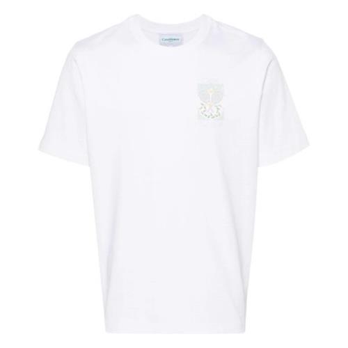 Casablanca Vit Logo Print Crewneck T-shirts White, Herr