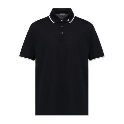 Emporio Armani Polo med logotyp Blue, Herr