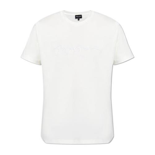 Giorgio Armani T-shirt med logotyp White, Herr