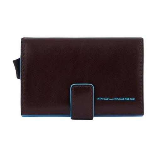 Piquadro RFID-skyddad Metall Kreditkortshållare Brown, Herr